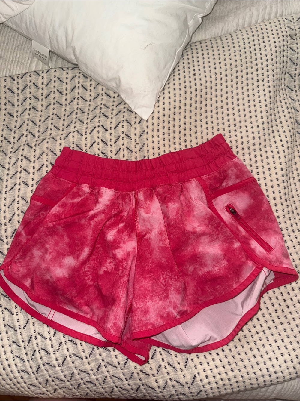 Lululemon Pink Tie-Dye Athletic Shorts